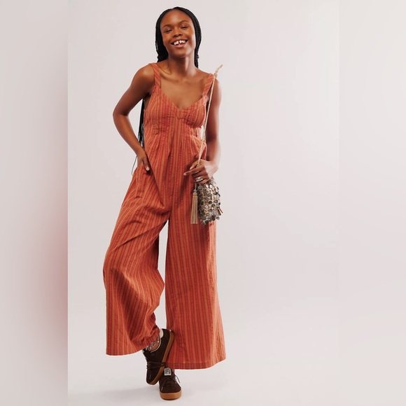 Free People Drifting Dreams Striped One-Piece Women's Medium - Picture 9 of 9